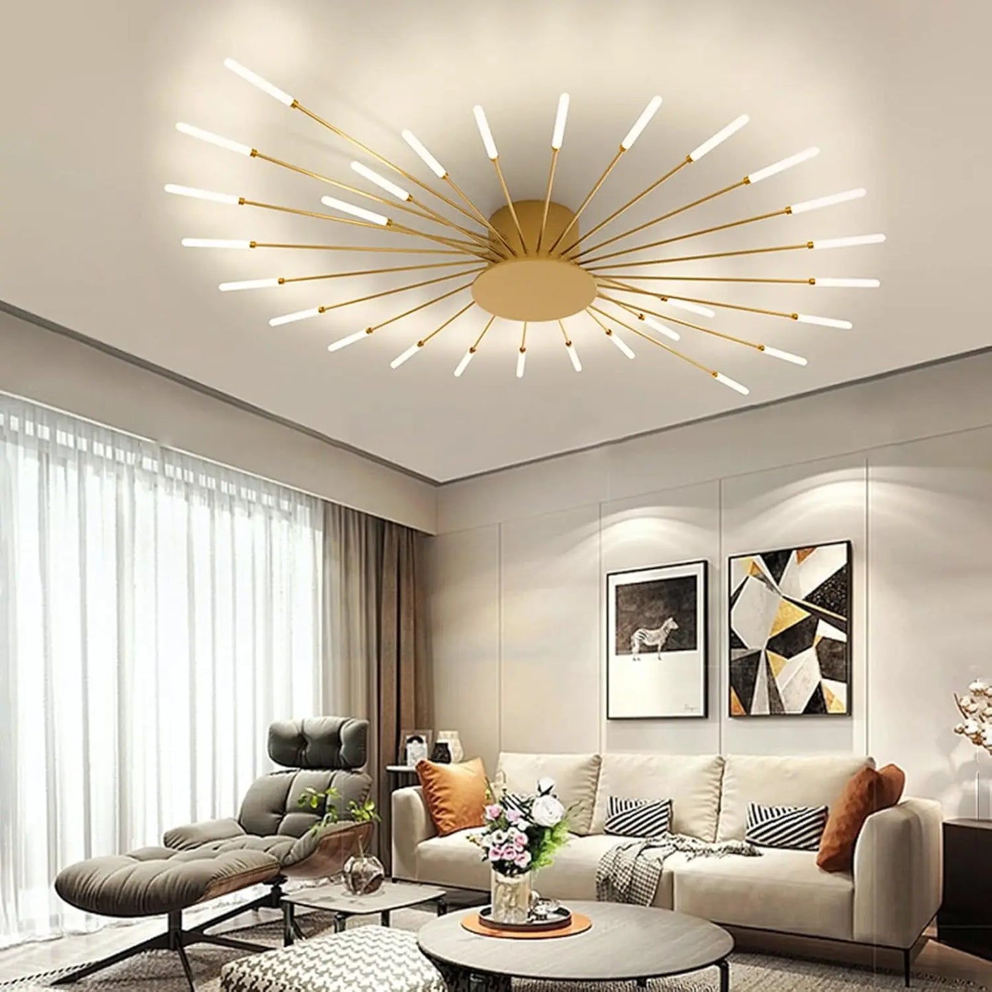 Plafonnier LED Moderne – Lumière Naturelle 4500K
