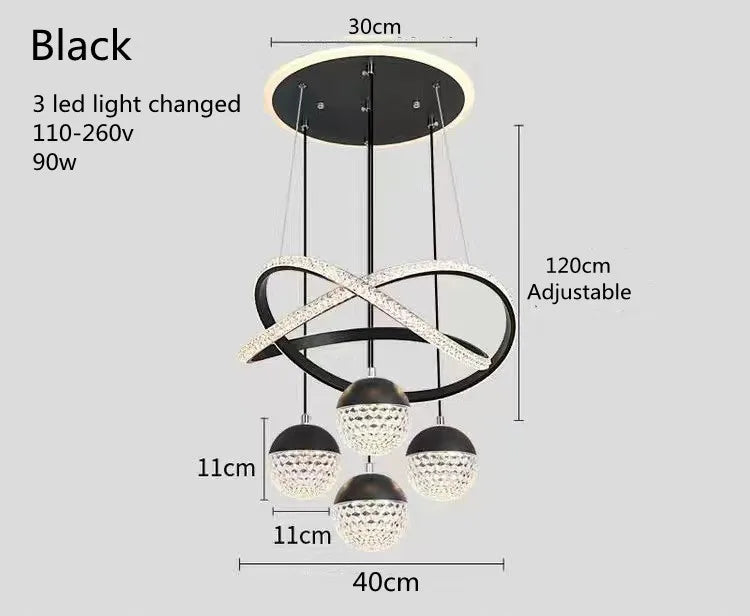✨ Lustre LED Moderne – Salle à Manger & Salon