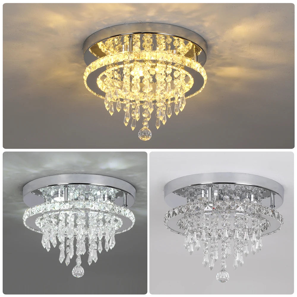 Plafonnier LED Cristal – Moderne & Élégant