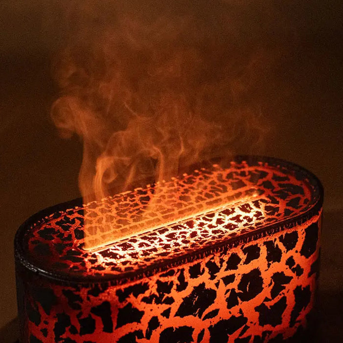 Diffuseur d’Arômes Lampe, Humidificateur – Effet Flamme LED