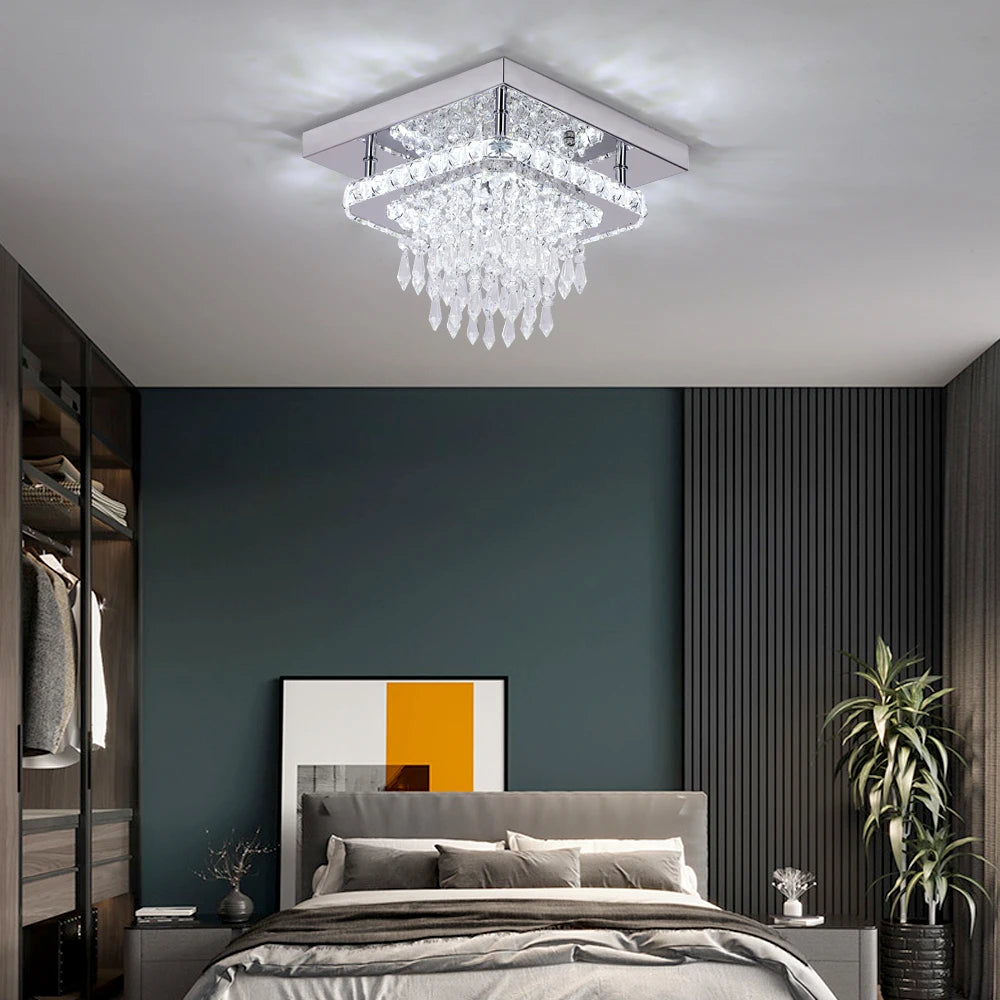 Plafonnier LED Cristal – Moderne & Élégant