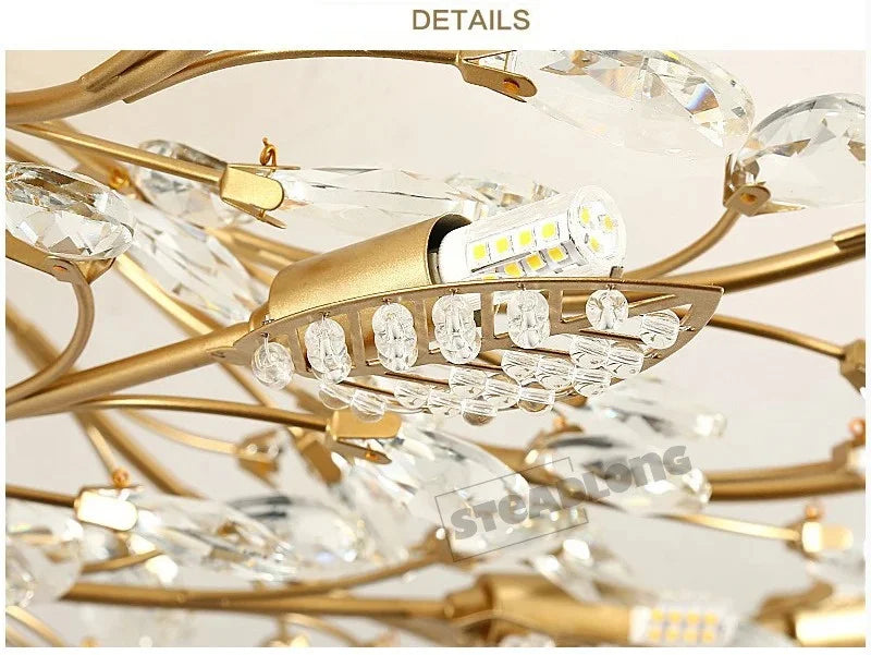 Lustre Plafonnier Cristal Moderne – Élégance & Raffinement