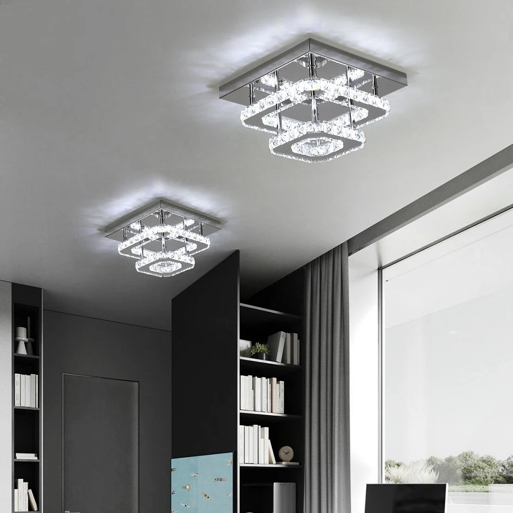 Plafonnier LED Cristal – Moderne & Élégant