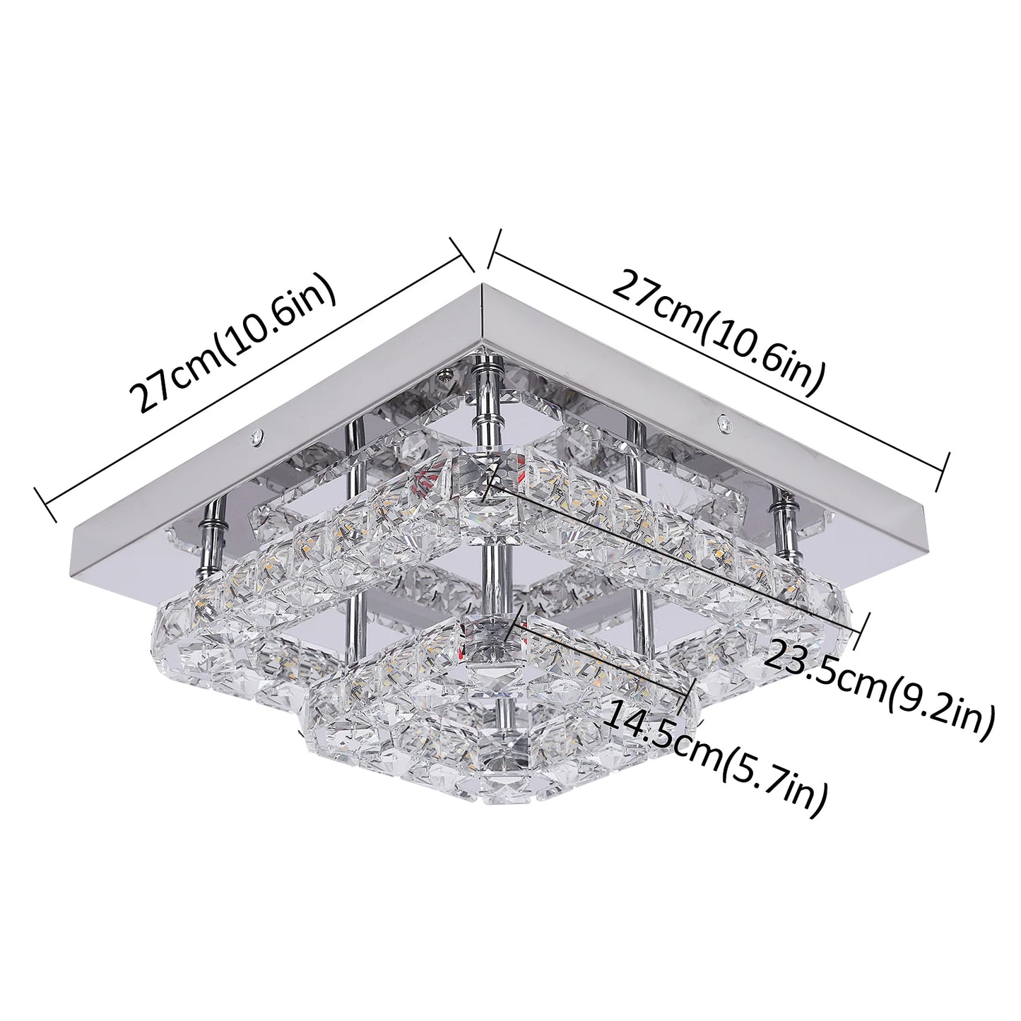 Plafonnier LED Cristal – Moderne & Élégant
