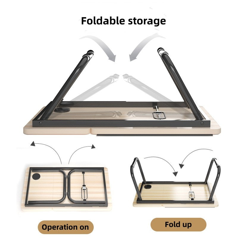 Portable Outdoor Folding Table Bed Lift Table Laptop Desk Aluminium Alloy Laptop Desk Durable Ultra-light Fishing Table