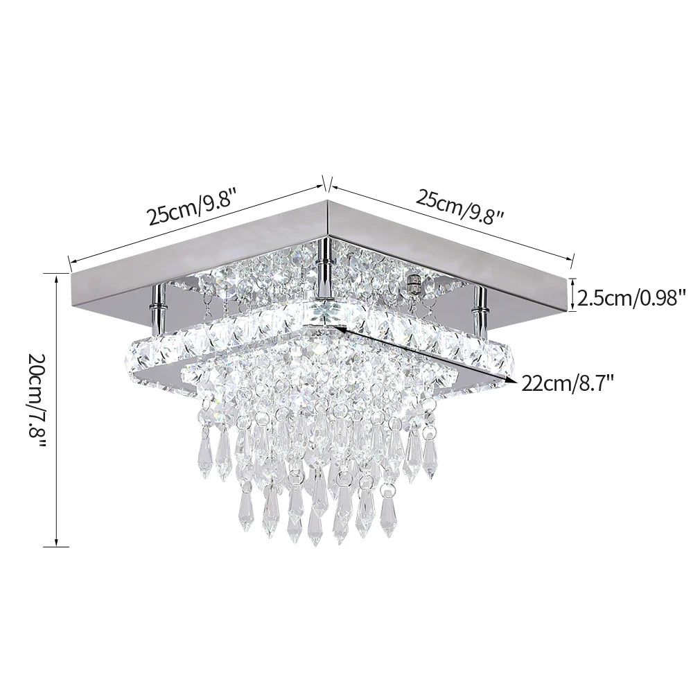 Plafonnier LED Cristal – Moderne & Élégant