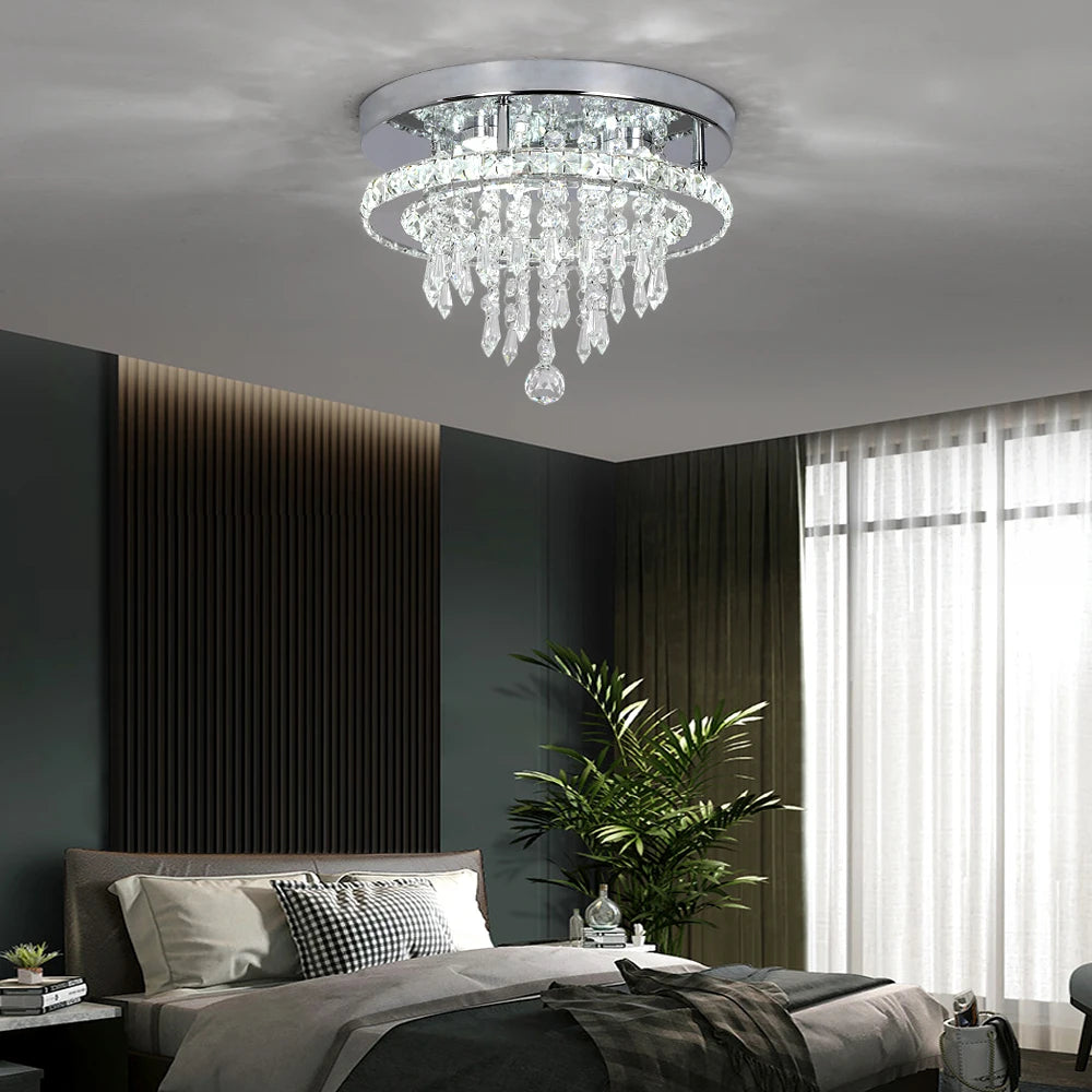 Plafonnier LED Cristal – Moderne & Élégant