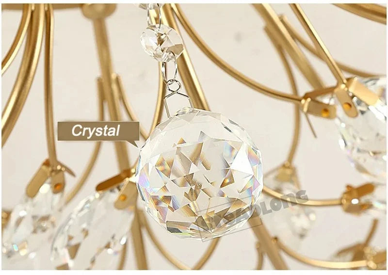 Lustre Plafonnier Cristal Moderne – Élégance & Raffinement