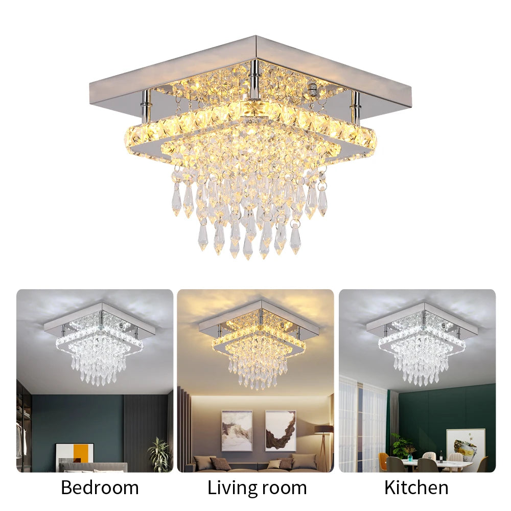 Plafonnier LED Cristal – Moderne & Élégant