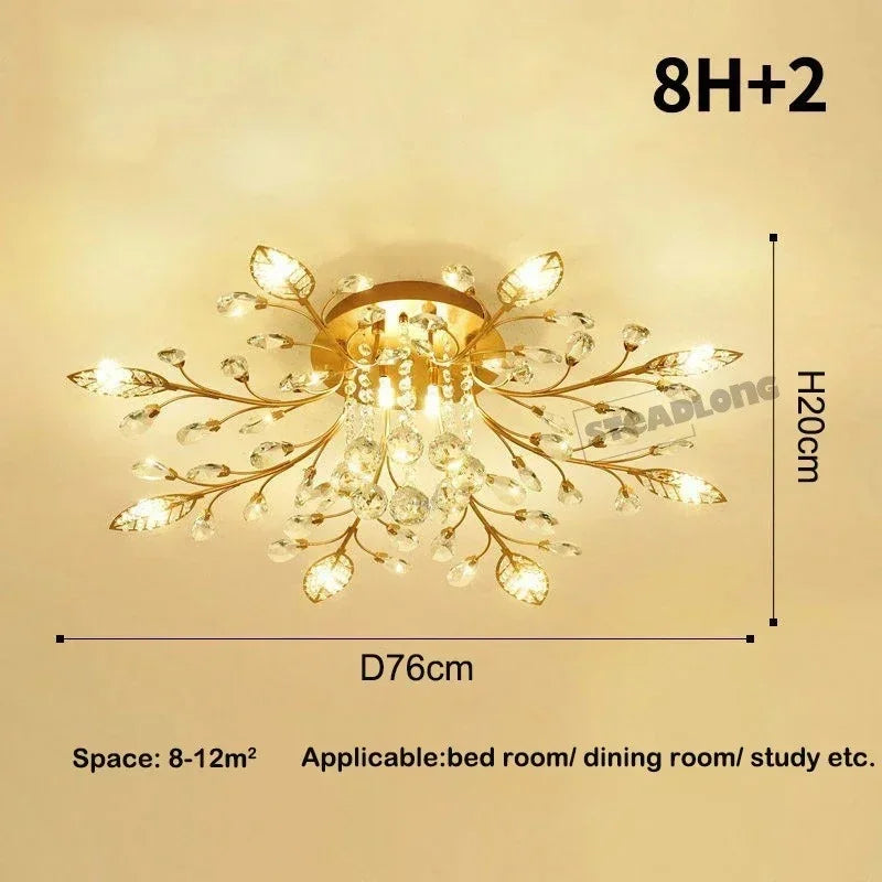 Lustre Plafonnier Cristal Moderne – Élégance & Raffinement