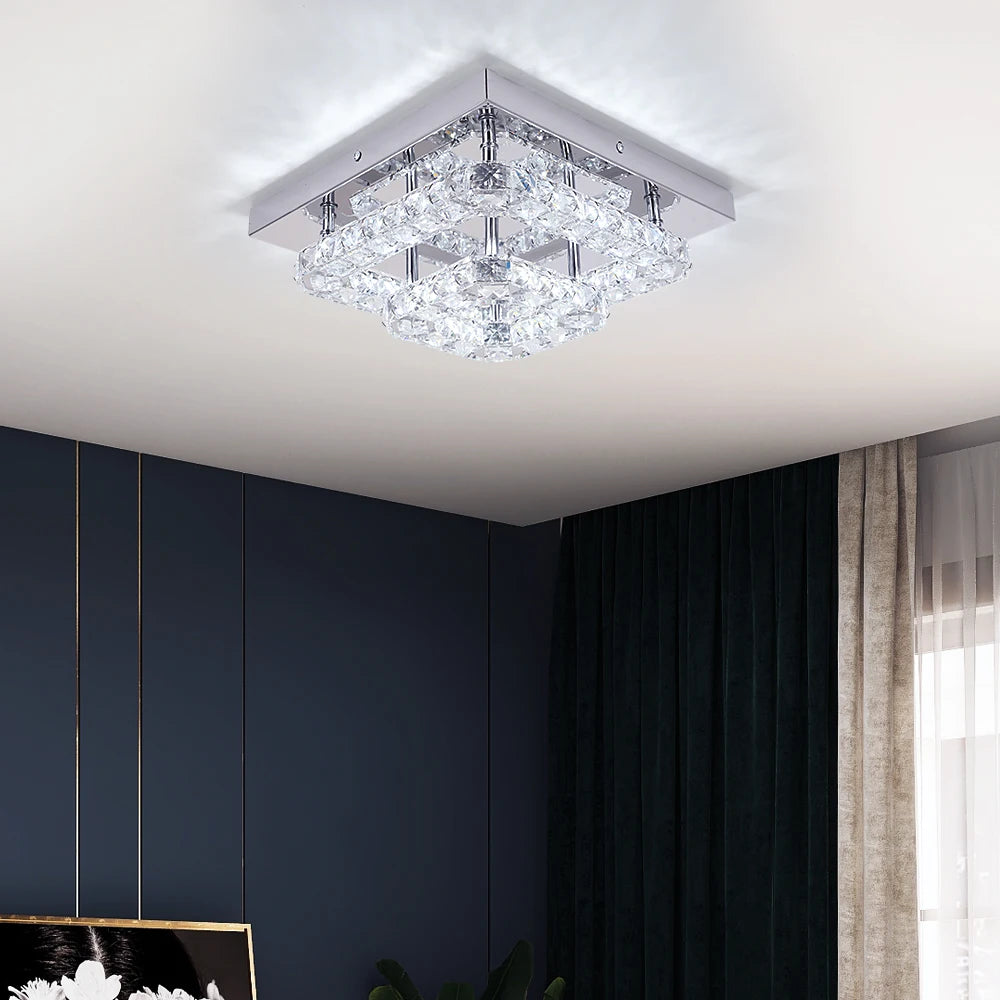 Plafonnier LED Cristal – Moderne & Élégant