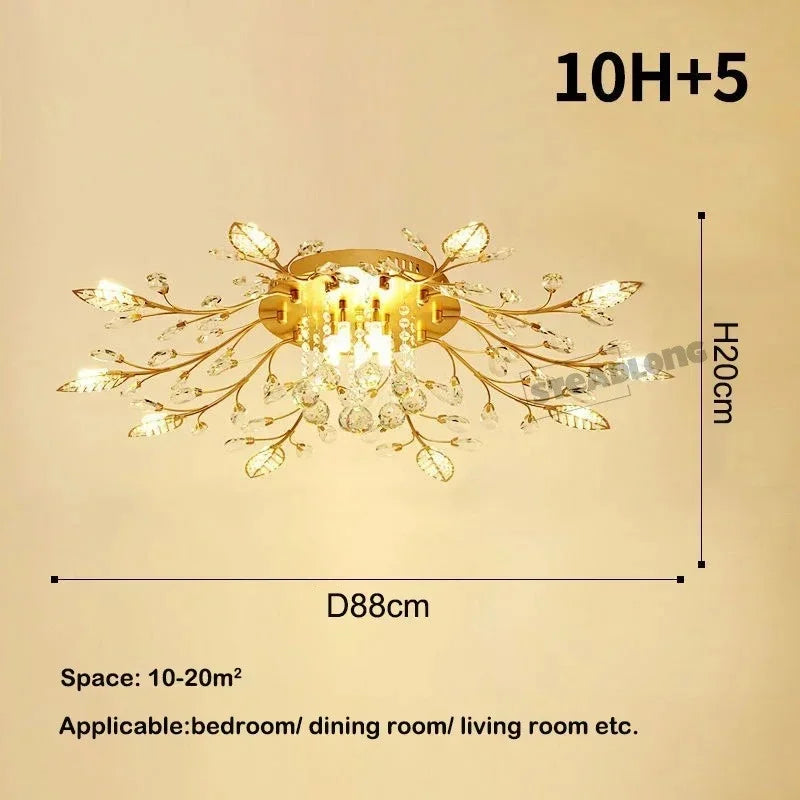 Lustre Plafonnier Cristal Moderne – Élégance & Raffinement
