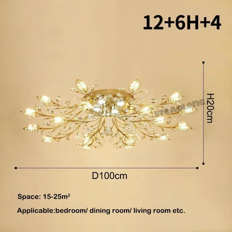 Lustre Plafonnier Cristal Moderne – Élégance & Raffinement