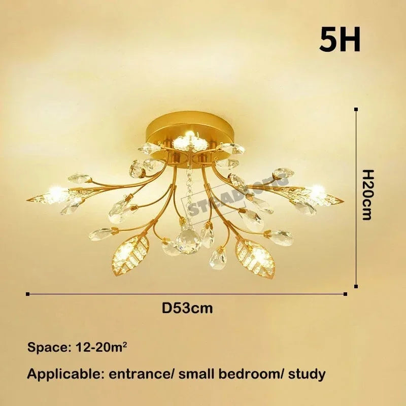 Lustre Plafonnier Cristal Moderne – Élégance & Raffinement