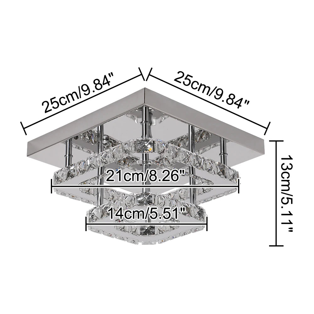 Plafonnier LED Cristal – Moderne & Élégant