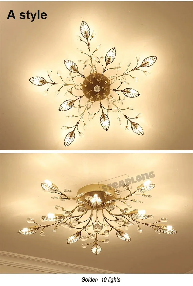 Lustre Plafonnier Cristal Moderne – Élégance & Raffinement