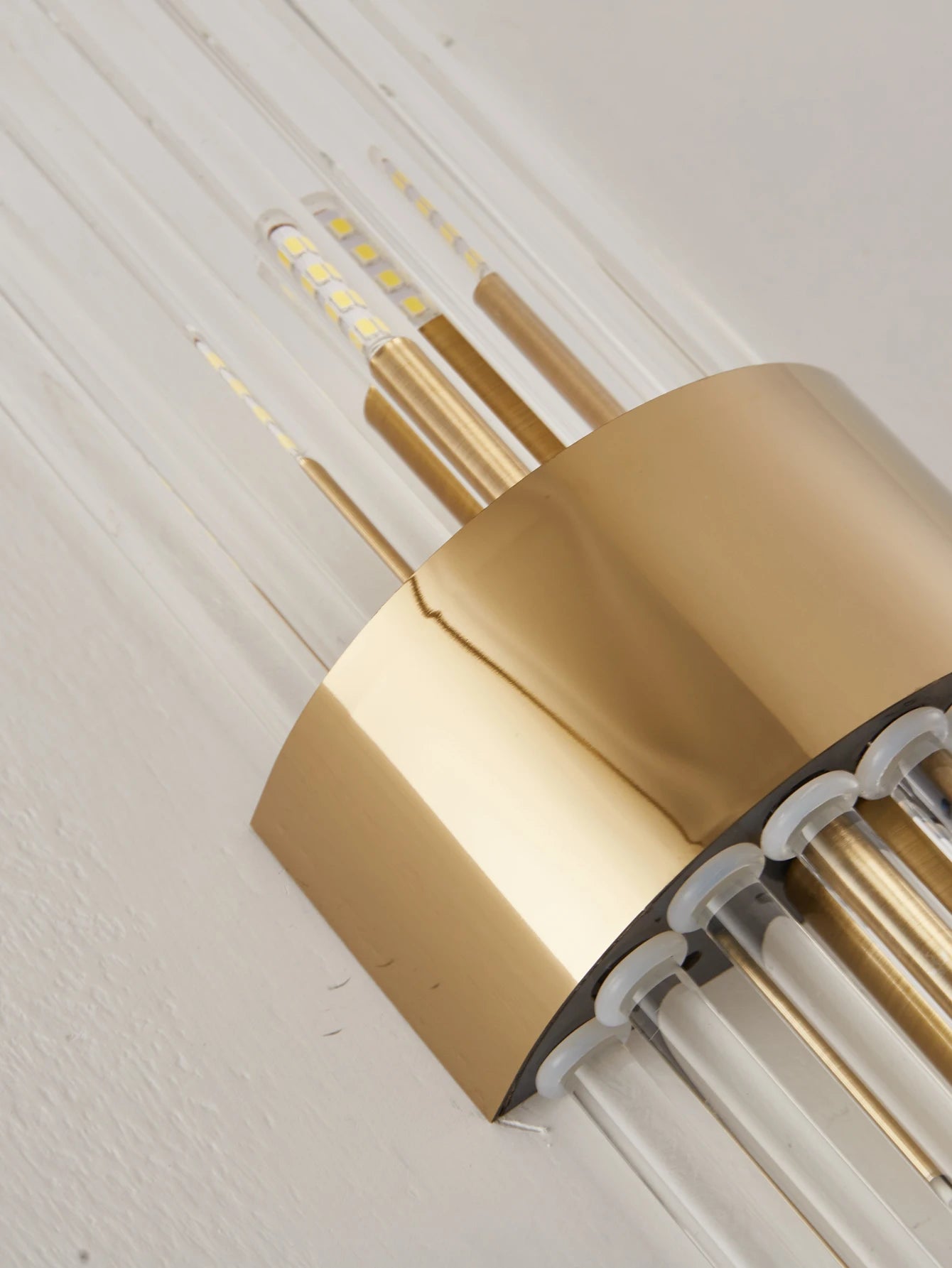 Applique Murale Cristal Moderne – Or / Noir Inox