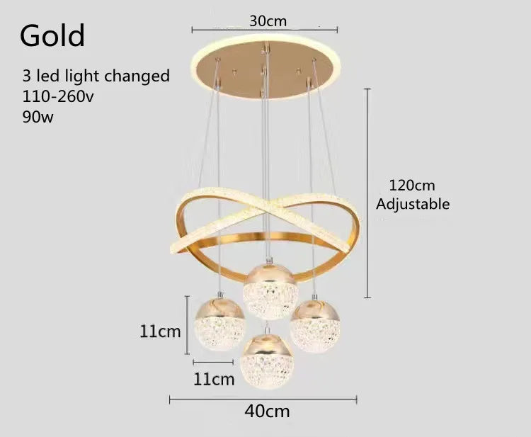 ✨ Lustre LED Moderne – Salle à Manger & Salon