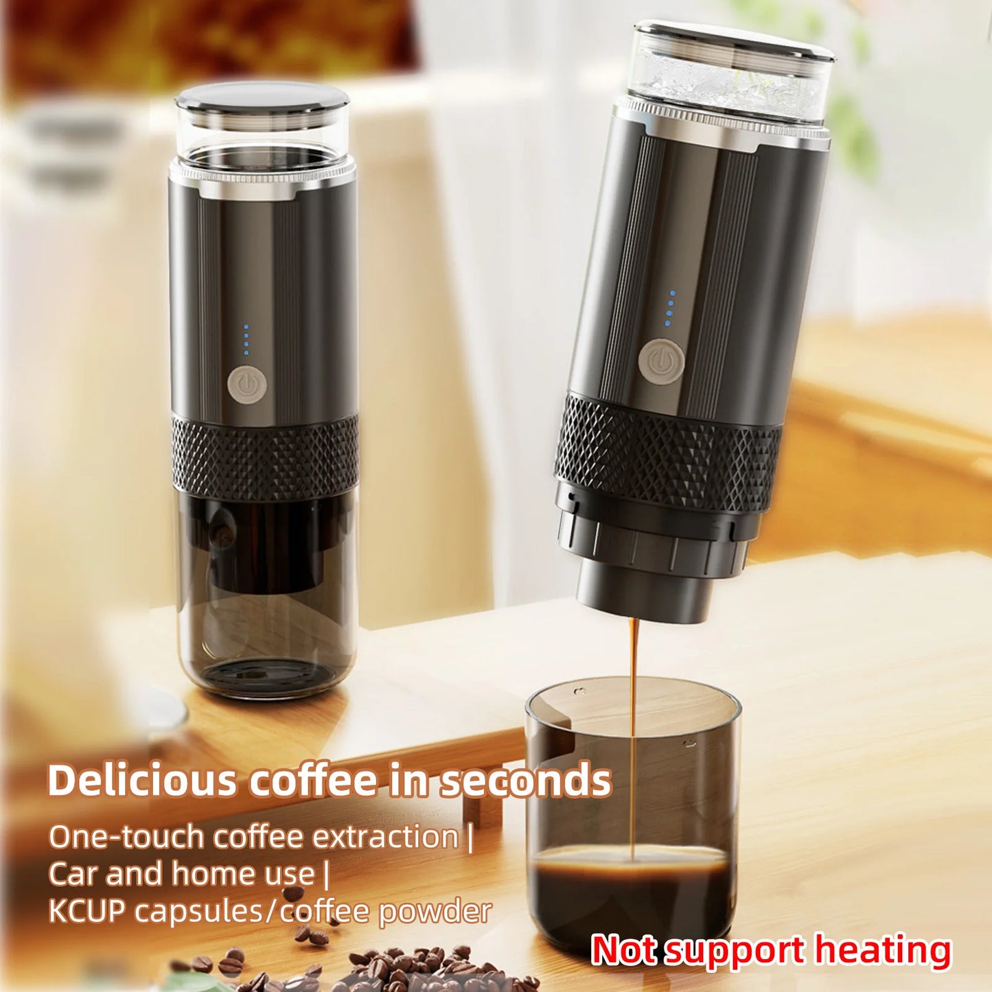 ☕ Machine à Café & Thé Électrique Portable – Rechargeable Compacte
