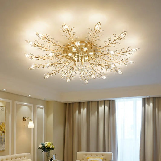 Lustre Plafonnier Cristal Moderne – Élégance & Raffinement
