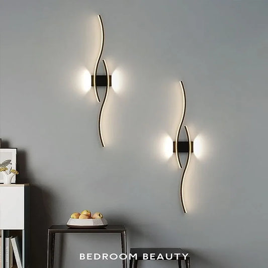 💡 Applique Murale LED Moderne – Vagues de Muscate