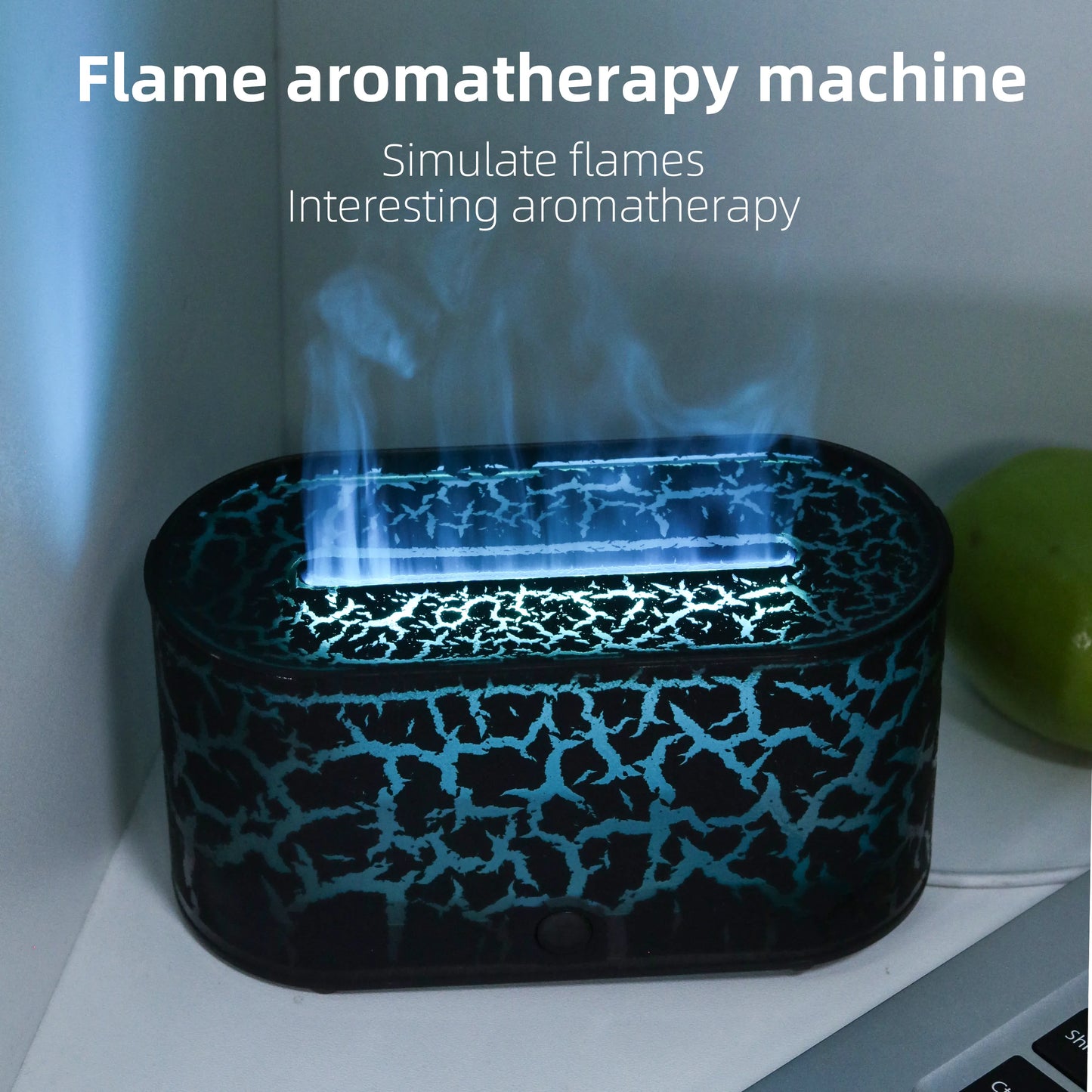 Diffuseur d’Arômes Lampe, Humidificateur – Effet Flamme LED