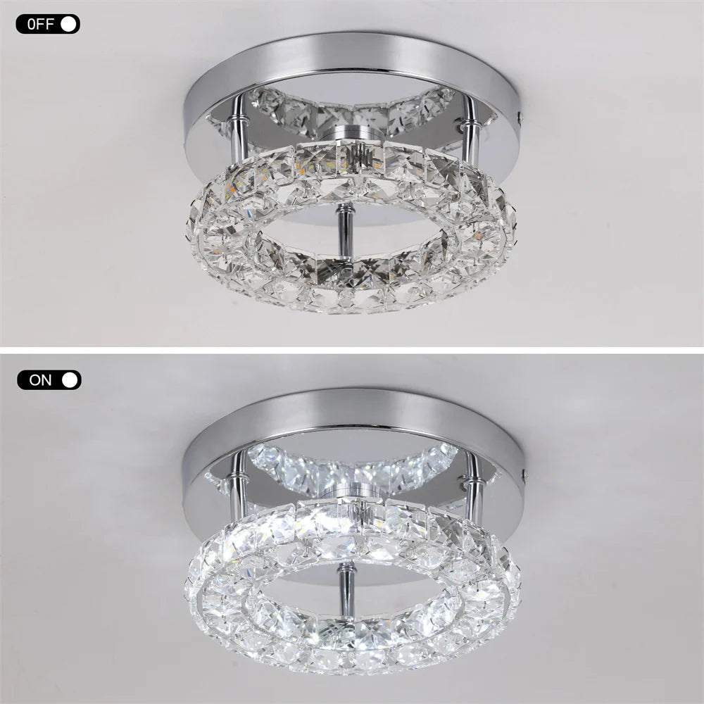 Plafonnier LED Cristal – Moderne & Élégant