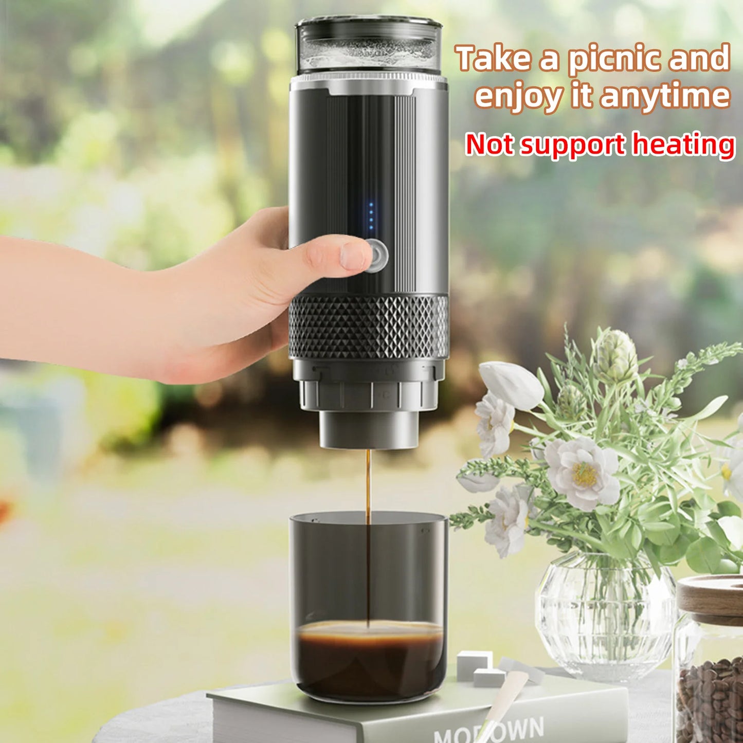 ☕ Machine à Café & Thé Électrique Portable – Rechargeable Compacte