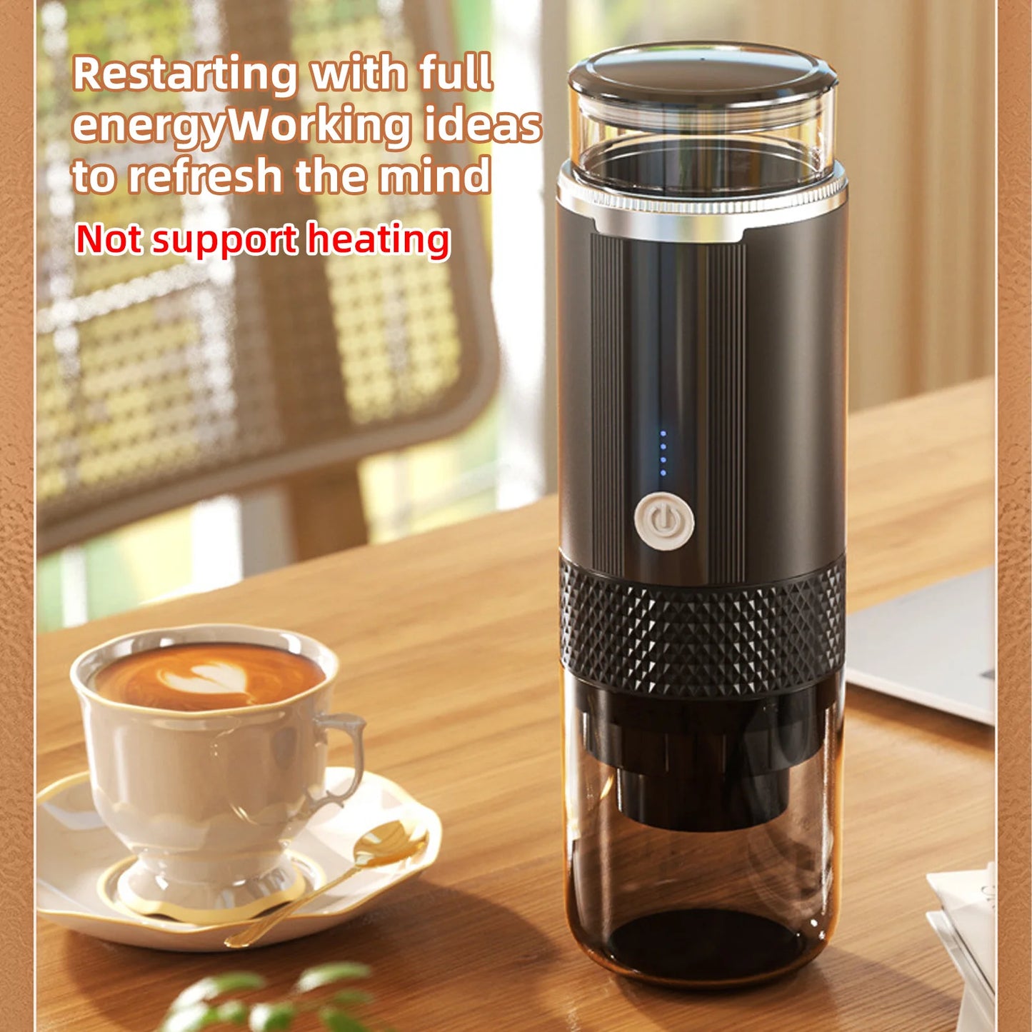 ☕ Machine à Café & Thé Électrique Portable – Rechargeable Compacte